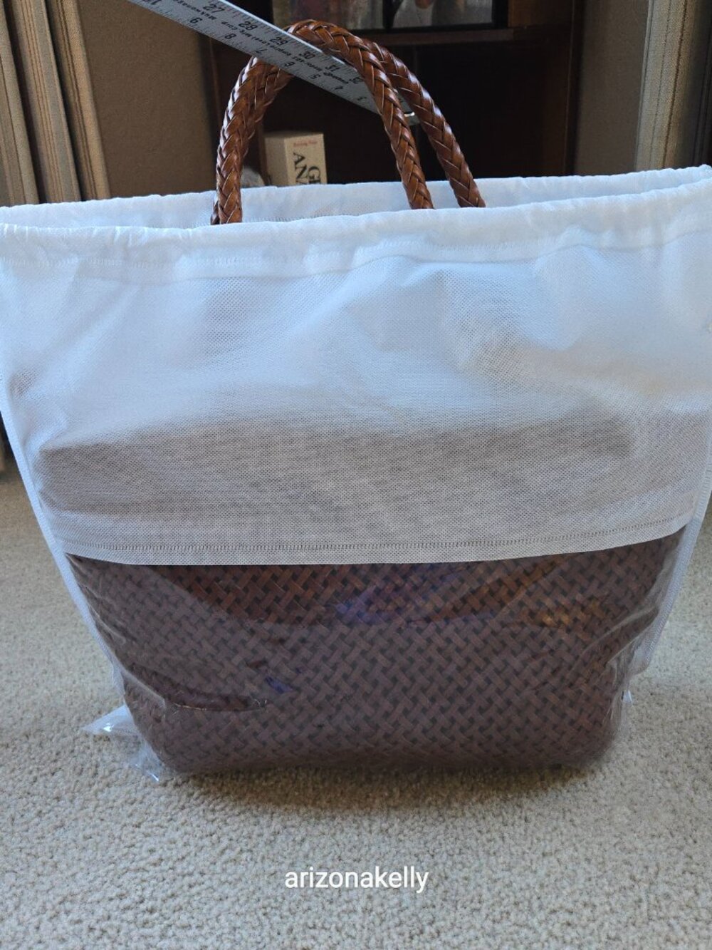 NWOT Braided Leather Bag Purse Handbag - Picture 12 of 12